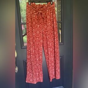 Floral Red Women's Pants